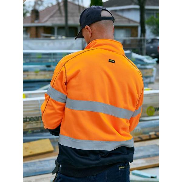 Taped Hi Vis 1/4 Zip Fleece Pullover with Sherpa Lining - BK6987T