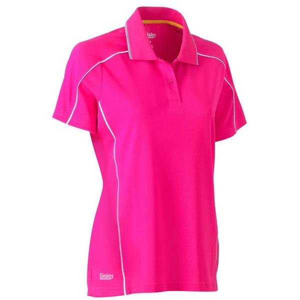 Womens Cool Mesh Polo with Reflective Piping - BKL1425