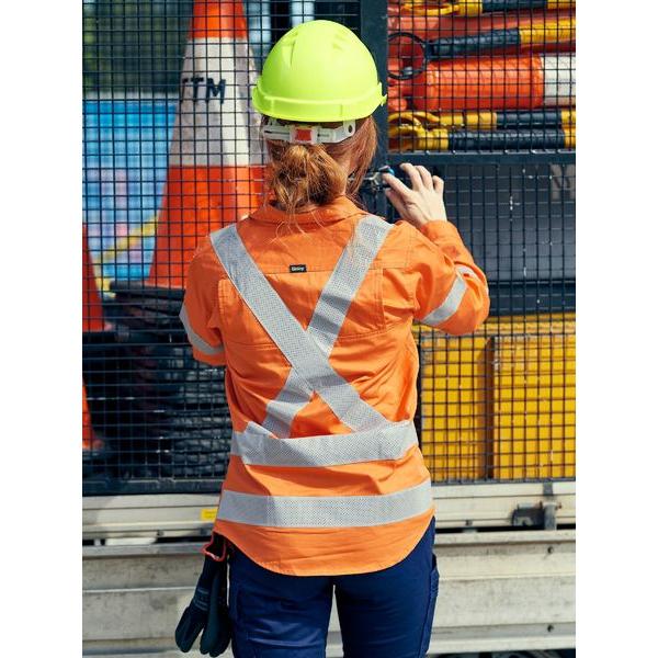 Womens X Taped Biomotion Hi Vis Cool Lightweight Drill Shirt - BL6166XT