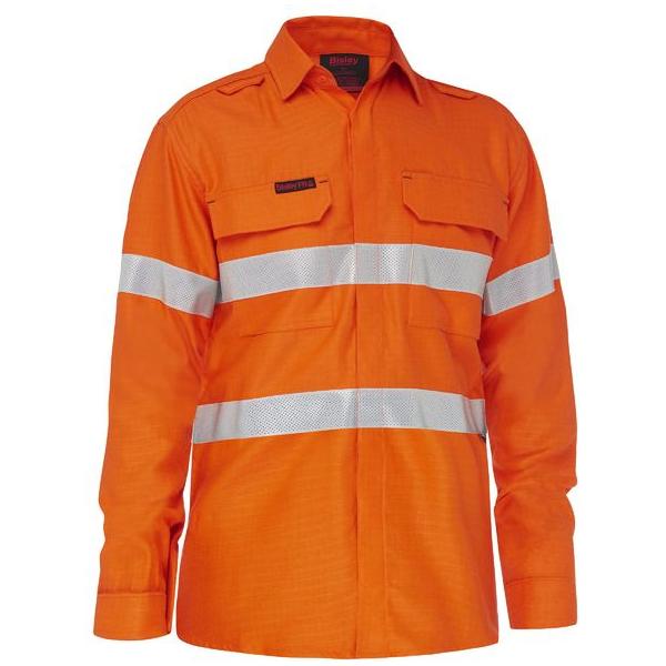 Apex 185 Taped Hi Vis Ripstop FR Vented Shirt - BS8439T