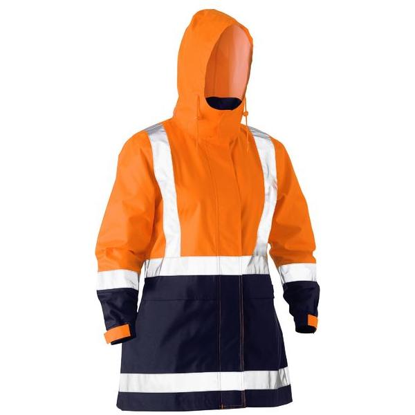 Womens Taped Hi Vis Recycled Rain Shell Jacket - BJL6766T