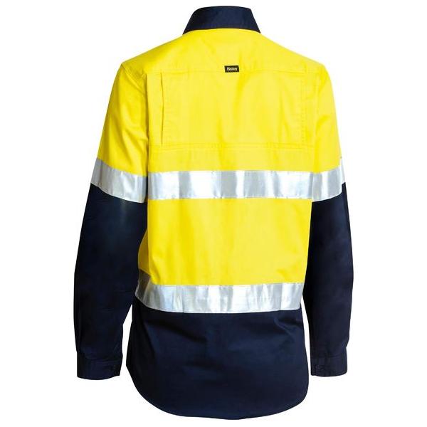 Womens Taped Hi Vis Cool Lightweight Drill Shirt - BL6696T