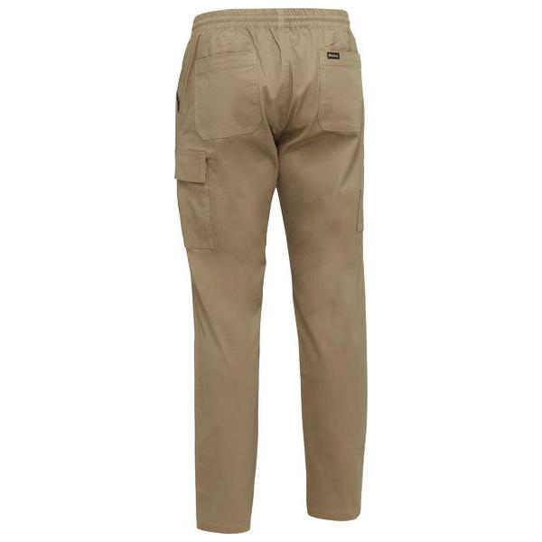 Stretch Cotton Drill Elastic Waist Cargo Work Pant - BPC6029