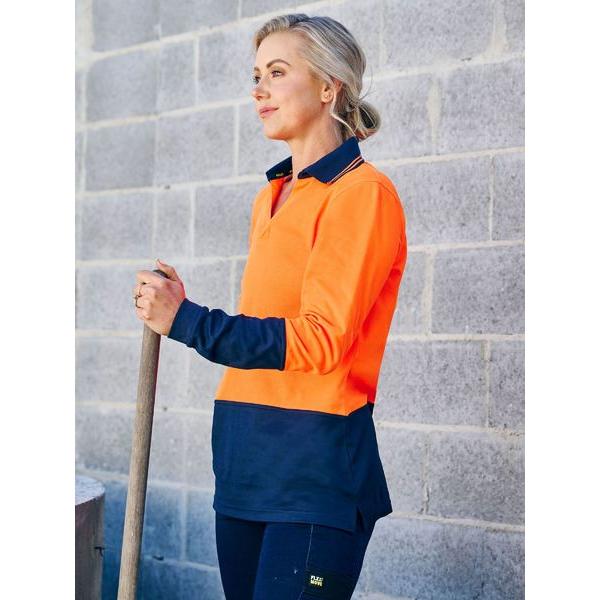 Womens Hi Vis V-Neck Polo - BKL6234