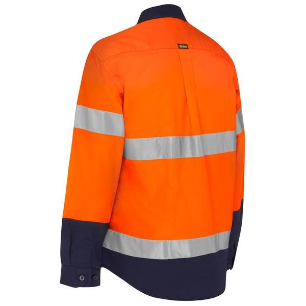 Womens Taped Hi Vis Maternity Drill Shirt - BLM6456T