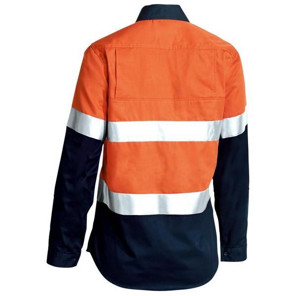 Womens Taped Hi Vis Cool Lightweight Drill Shirt - BL6896