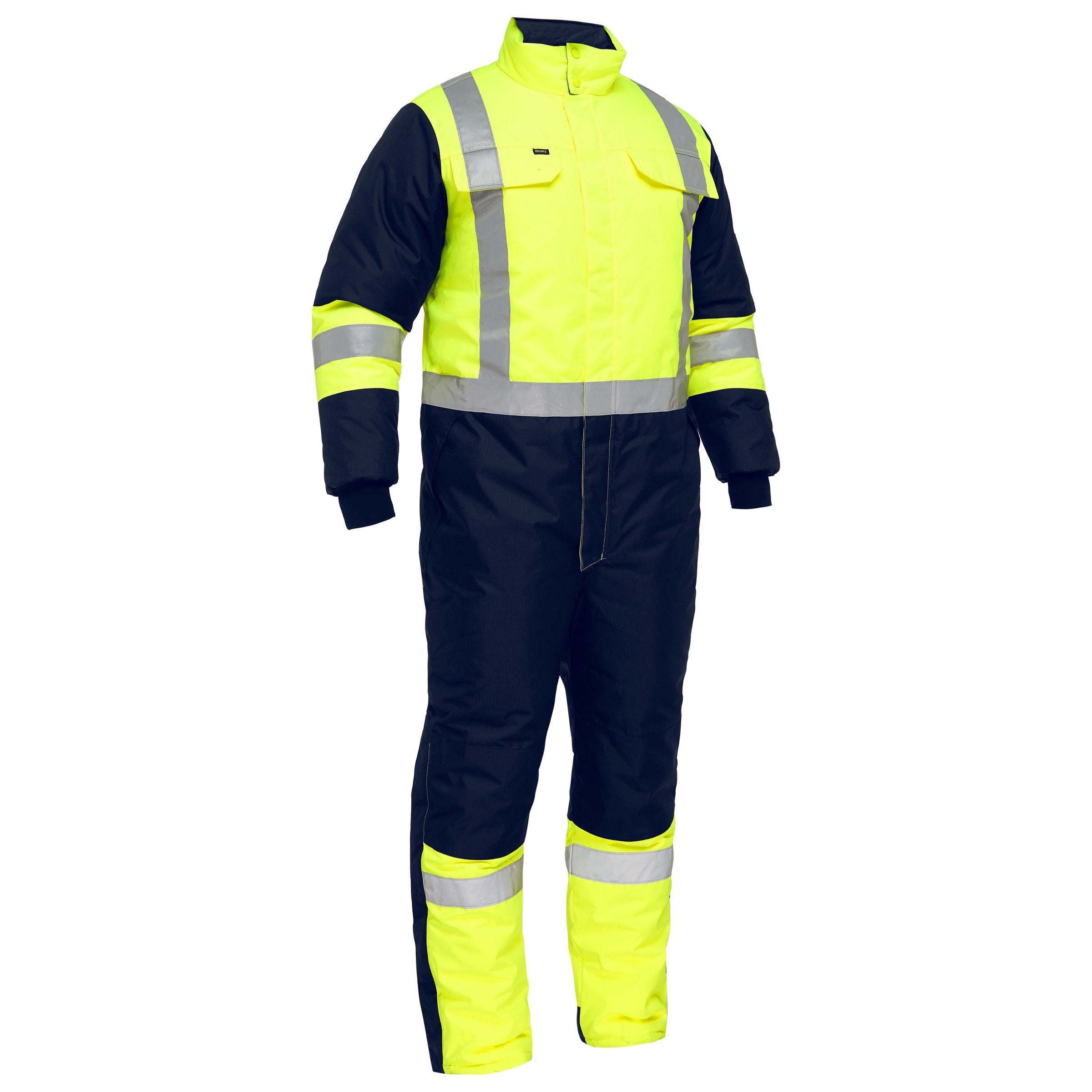 X Taped Two Tone Hi Vis Freezer Coverall - BC6453T