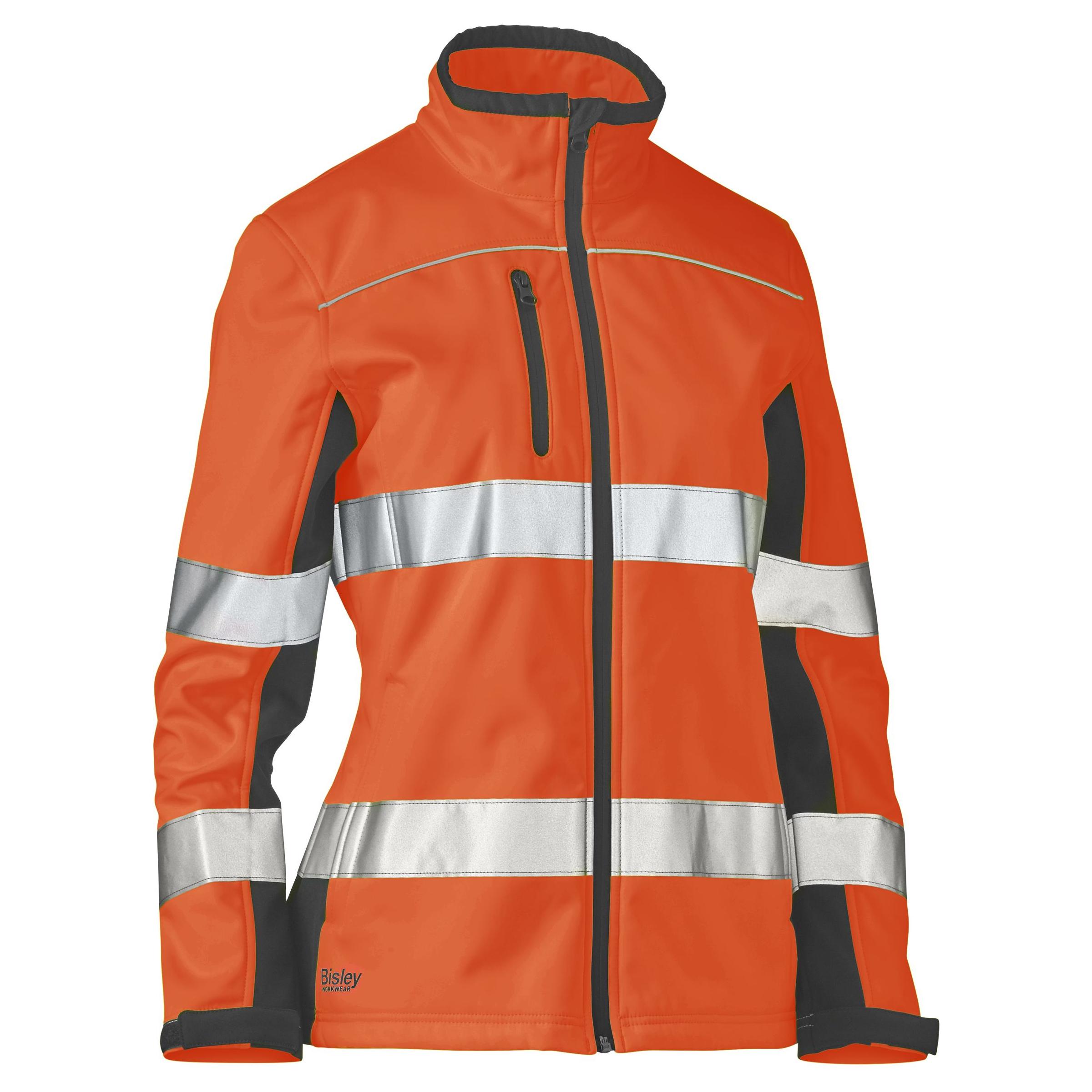 Womens Taped Two Tone Hi Vis Soft Shell Jacket - BJL6059T