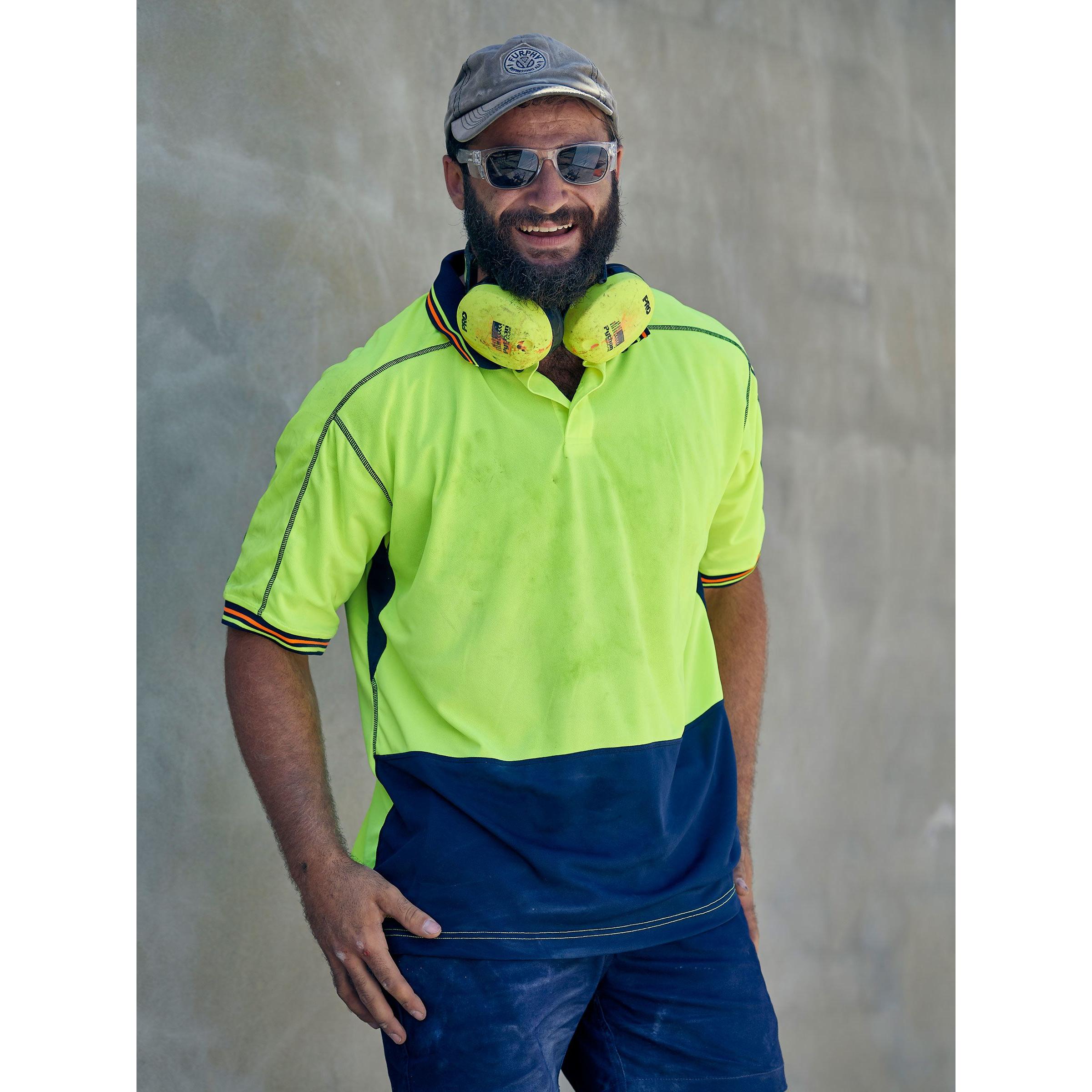 Hi Vis Polyester Mesh Polo - BK1219