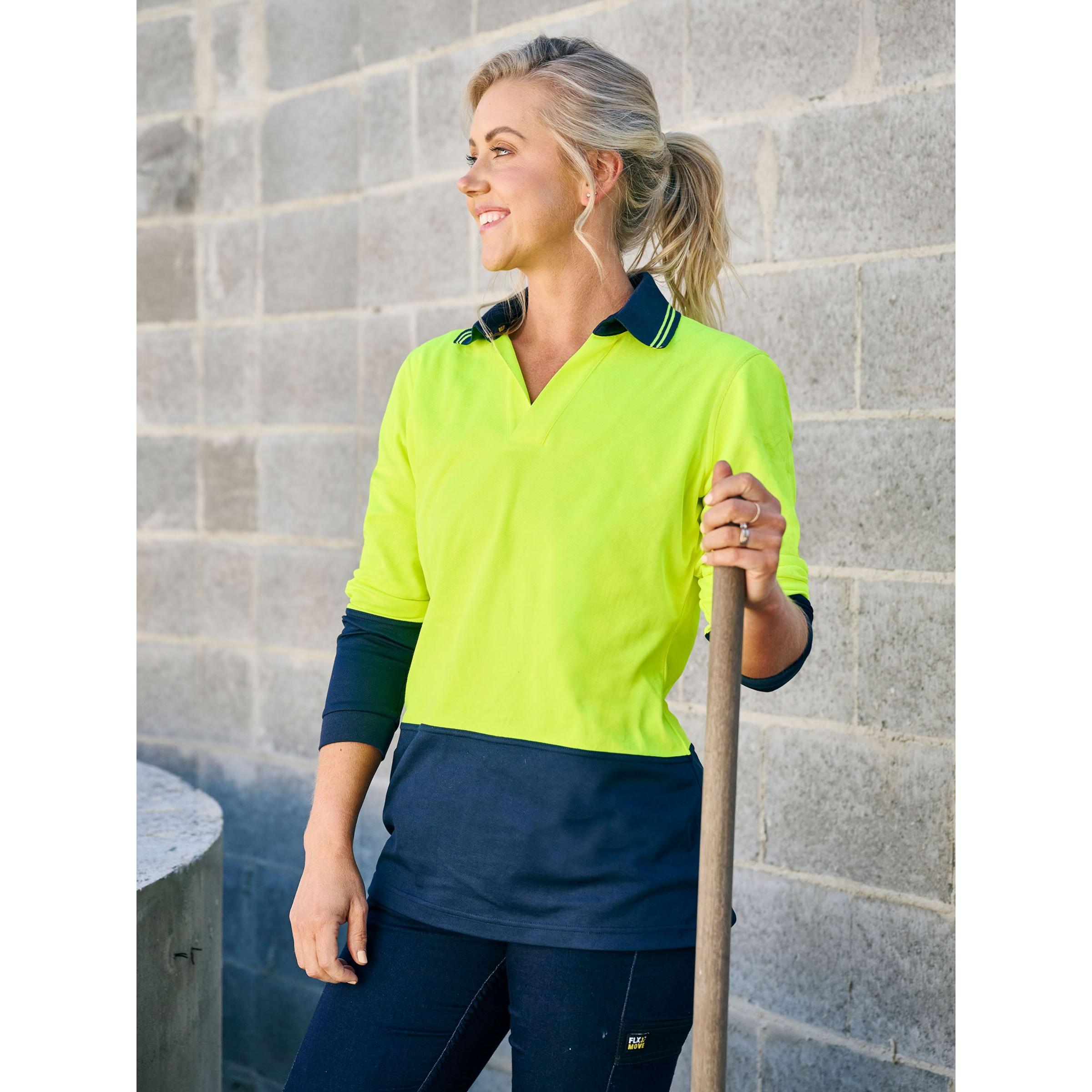 Womens Hi Vis V-Neck Polo - BKL6234