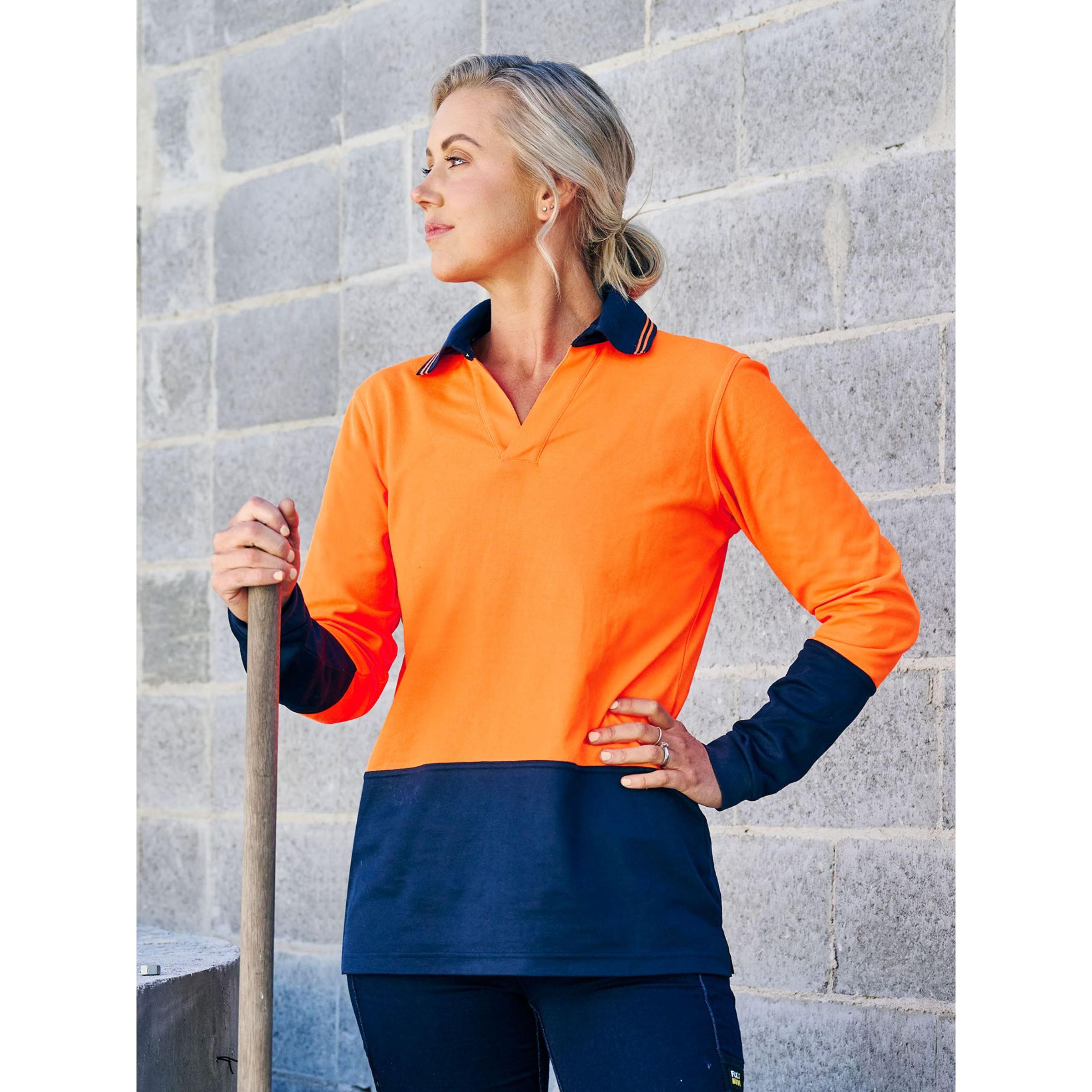 Womens Hi Vis V-Neck Polo - BKL6234