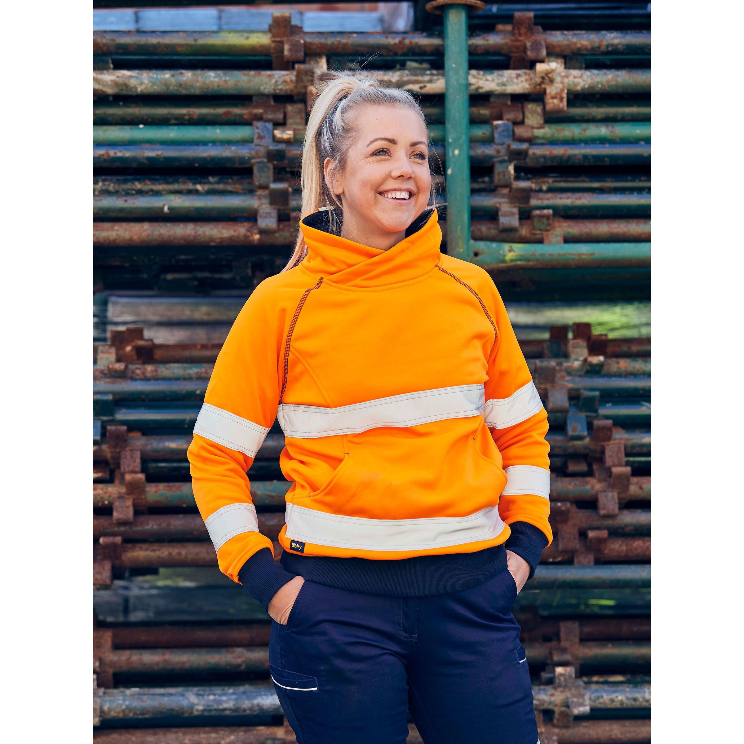 Womens Taped Hi Vis Fleece Jumper - BKL6818T