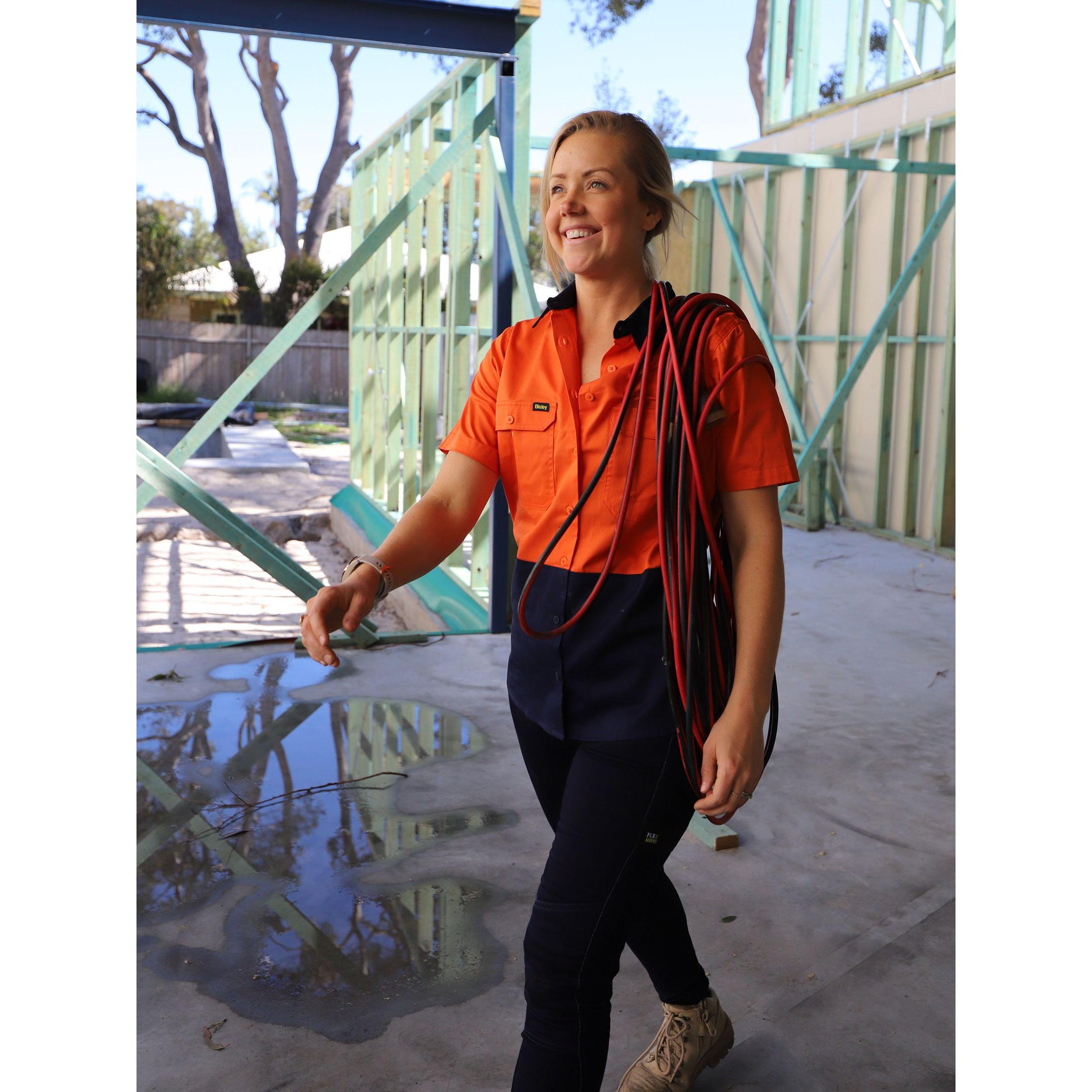 Womens Cool Lightweight Hi Vis Drill Shirt - BL1895