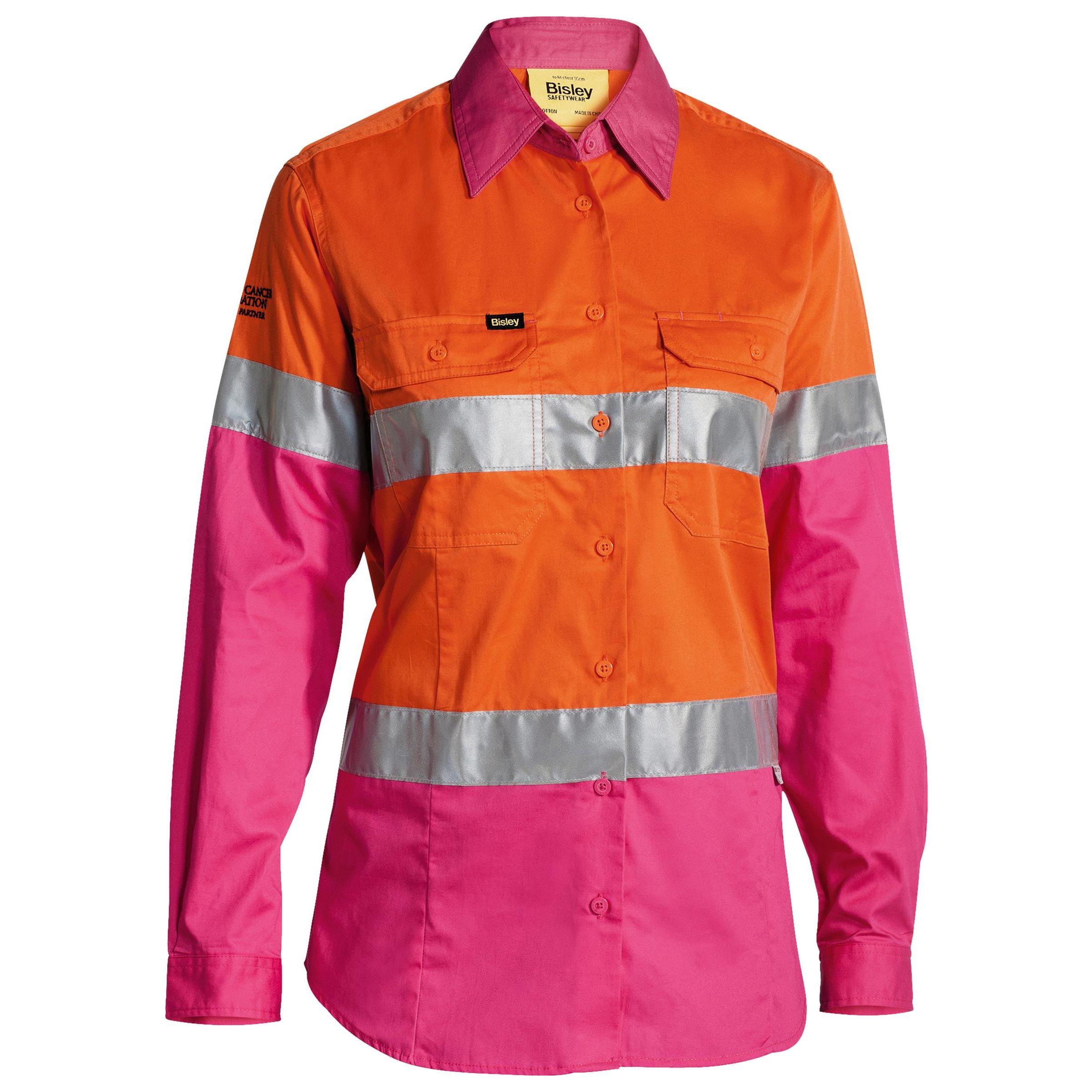 Womens Taped Hi Vis Cool Lightweight Drill Shirt - BL6696T