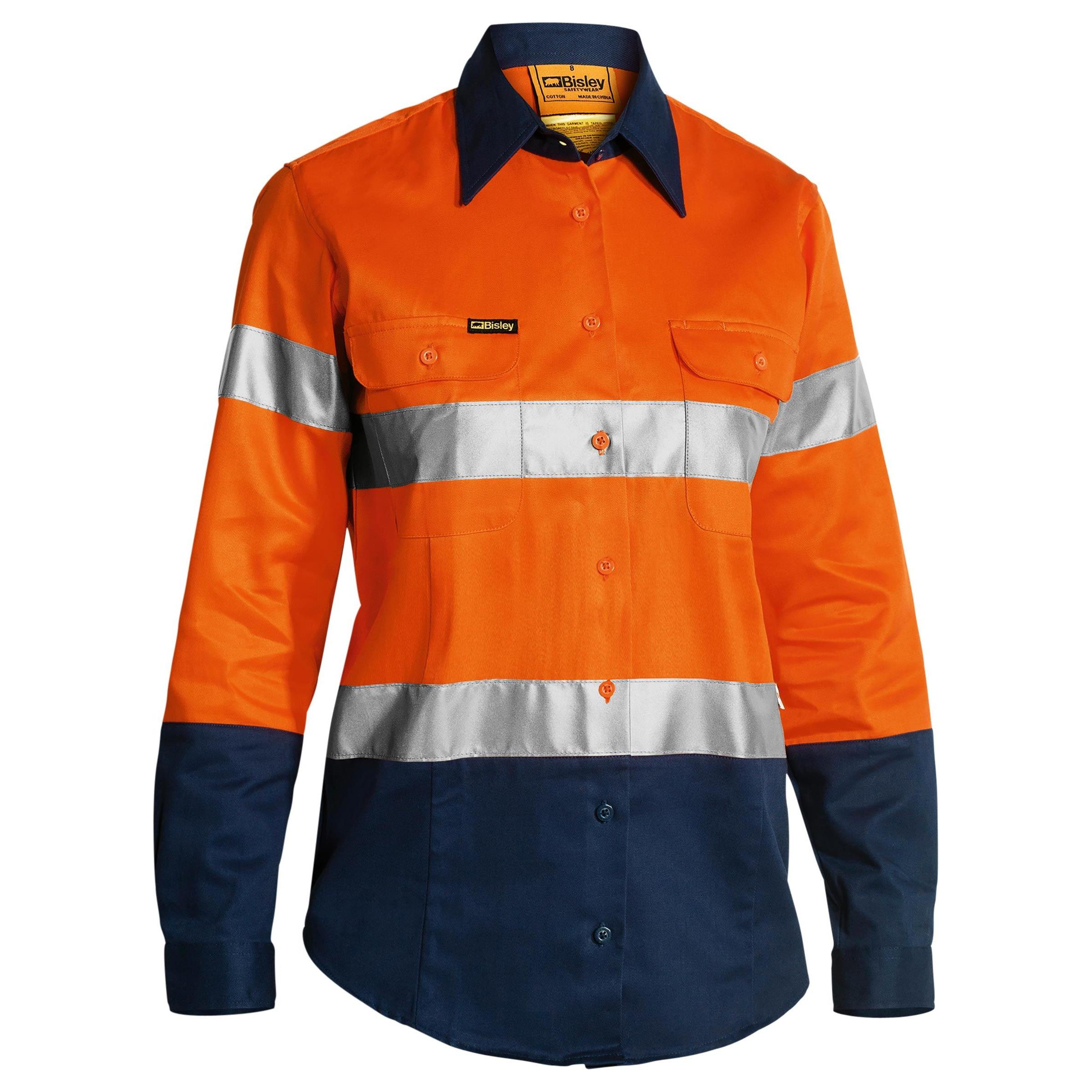 Womens Taped Hi Vis Drill Shirt - BLT6456