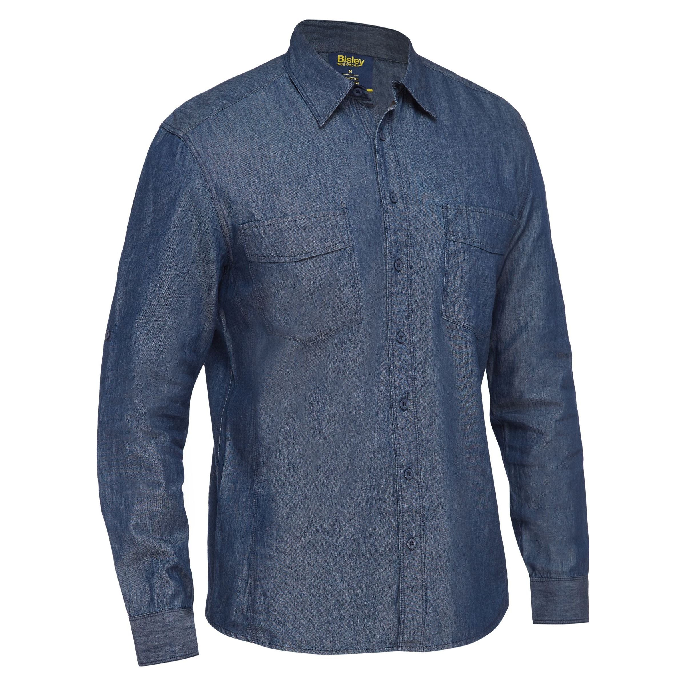 Mens Long Sleeve Denim Work Shirt - BS6602