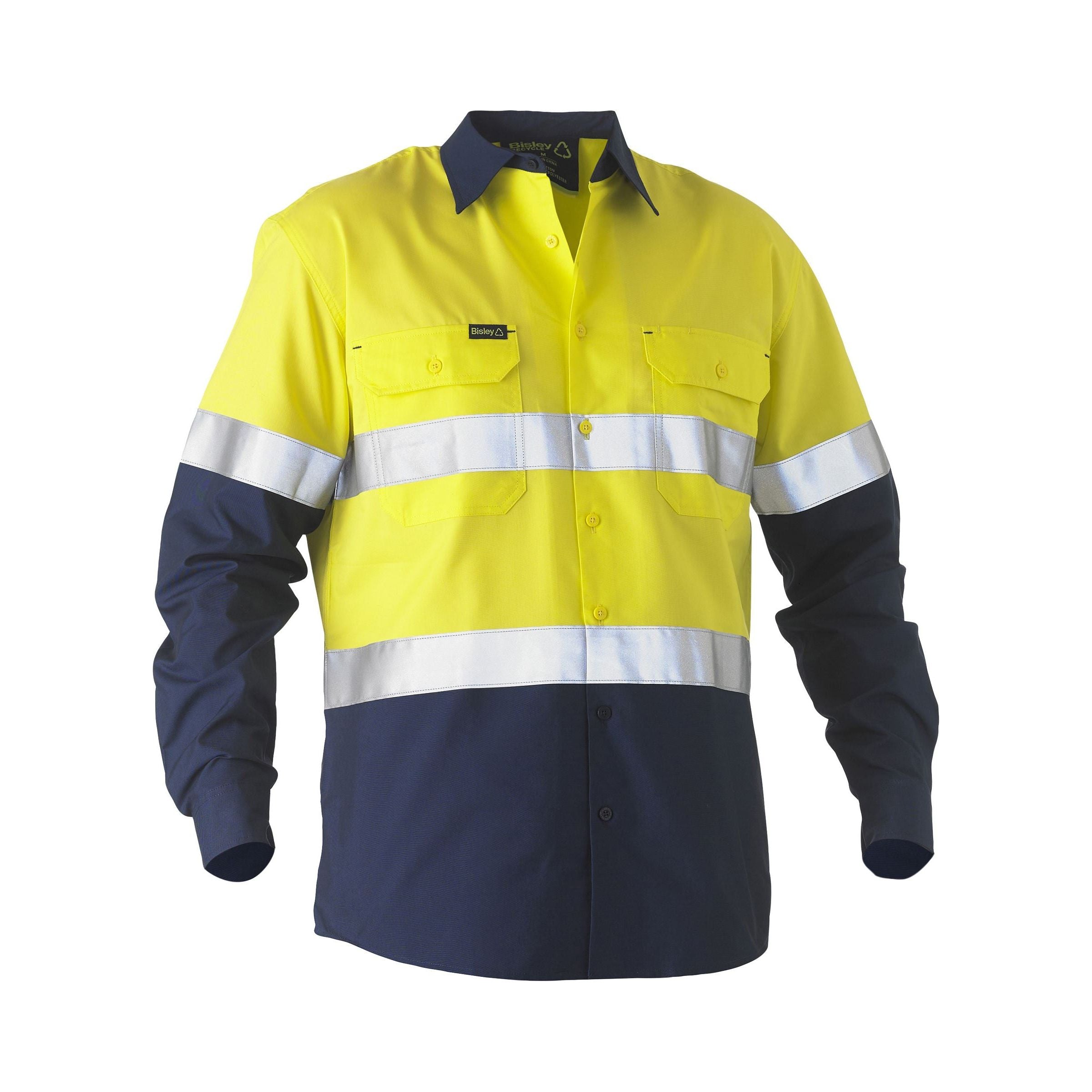 Recycle Taped Two Tone Hi Vis Drill Shirt - BS6996T