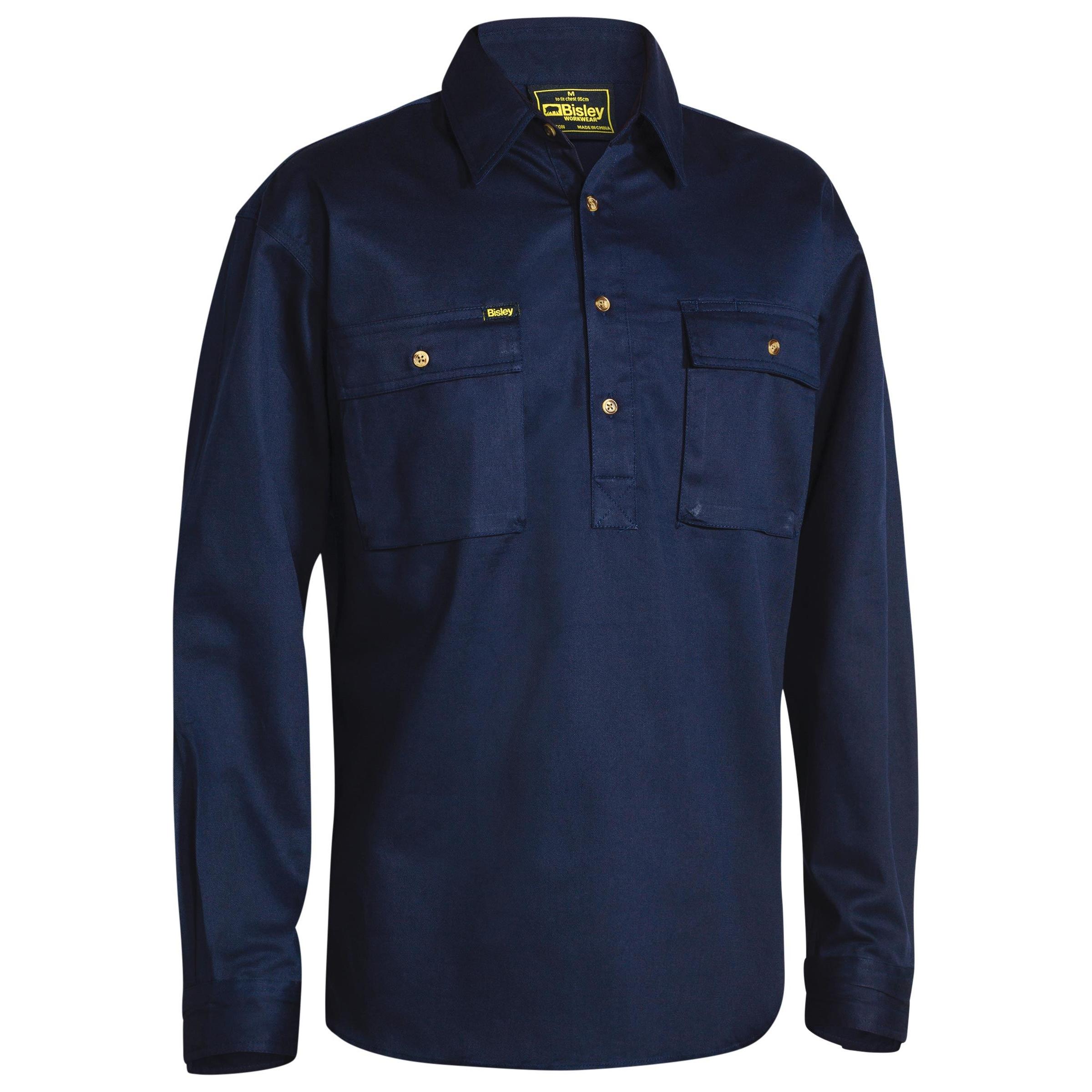 Closed Front Cotton Drill Shirt - BSC6433