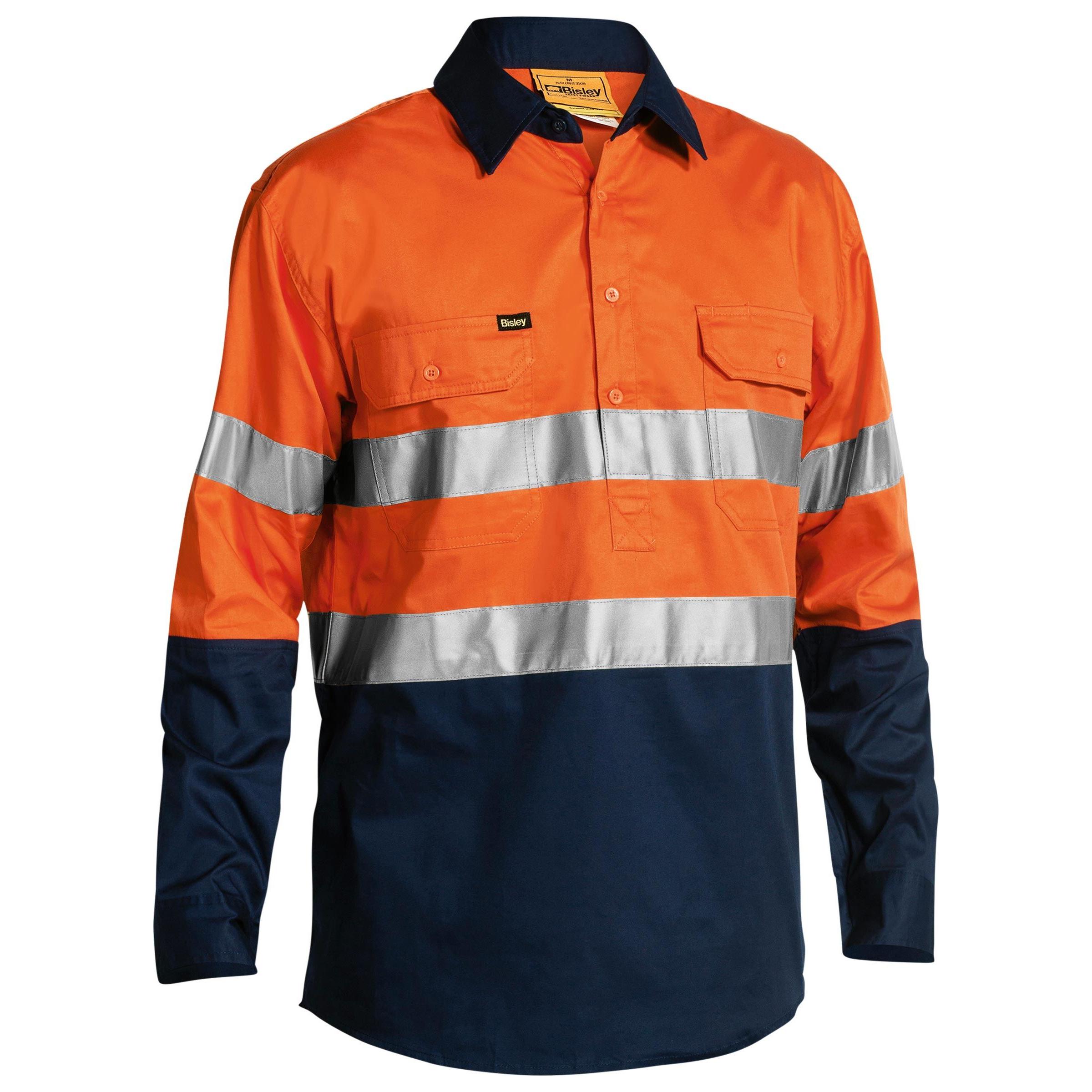 Taped Hi Vis Closed Front Cool Lightweight Shirt - BSC6896
