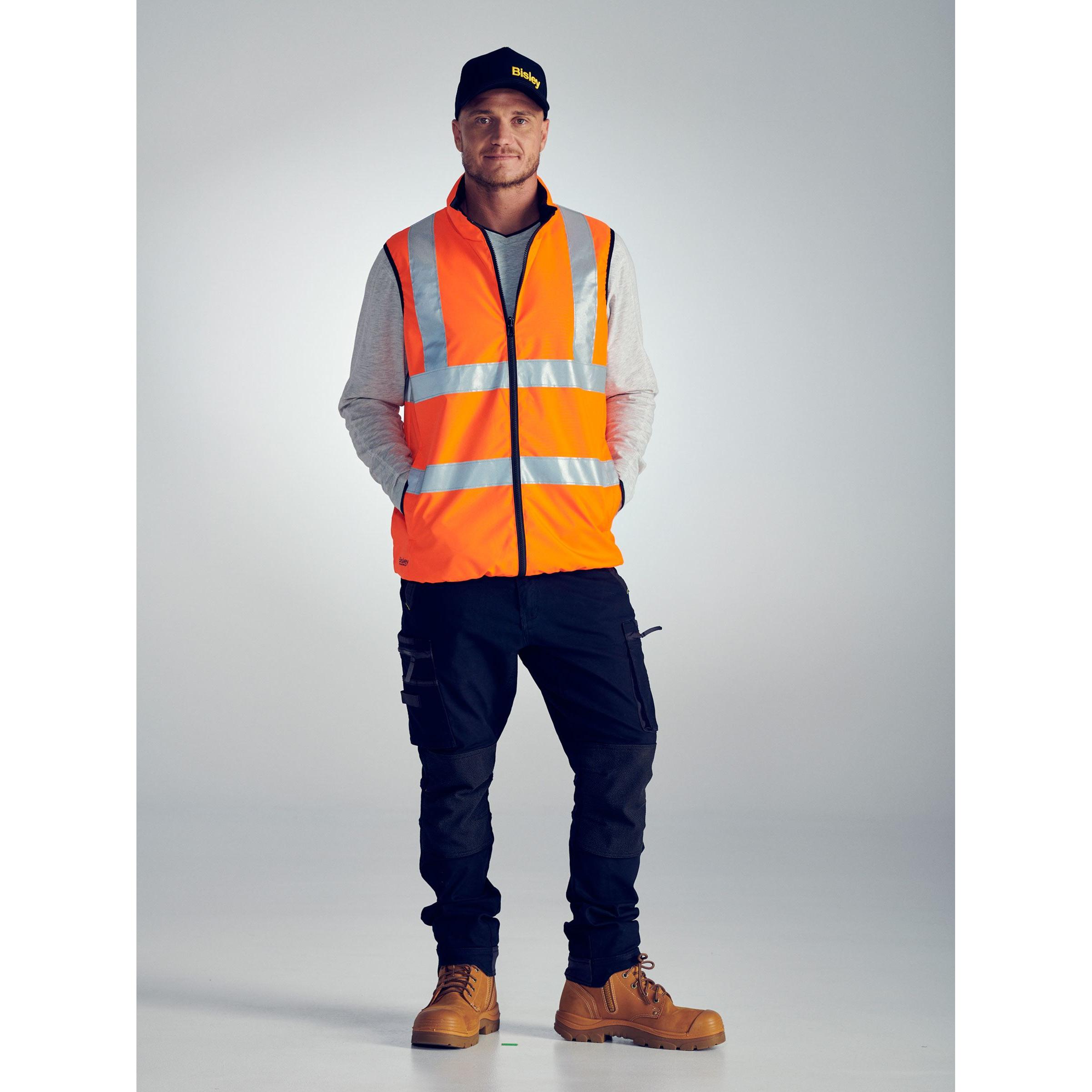 Taped Hi Vis Reversible Puffer Vest - BV0330HT